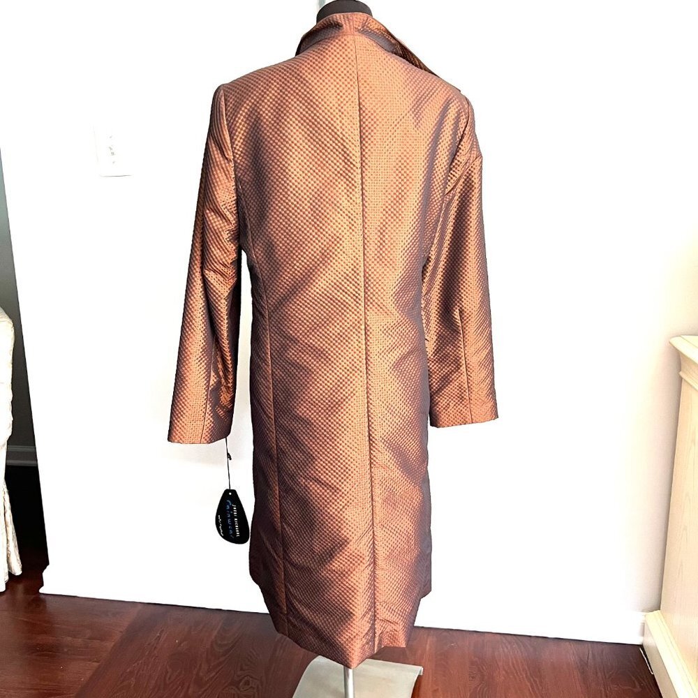 NWT Retro Vintage Rain Jacket Trench Coat with Hat in Brown Size XL / 16 - Picture 8 of 16